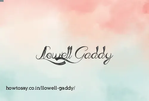 Llowell Gaddy