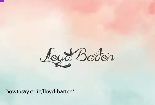 Lloyd Barton