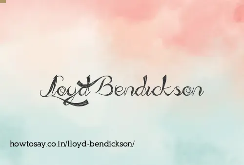 Lloyd Bendickson