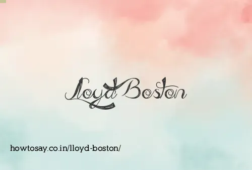 Lloyd Boston