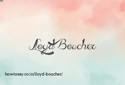 Lloyd Boucher