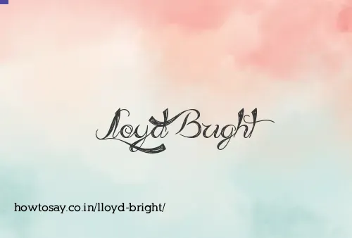 Lloyd Bright