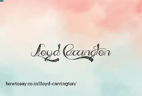 Lloyd Carrington