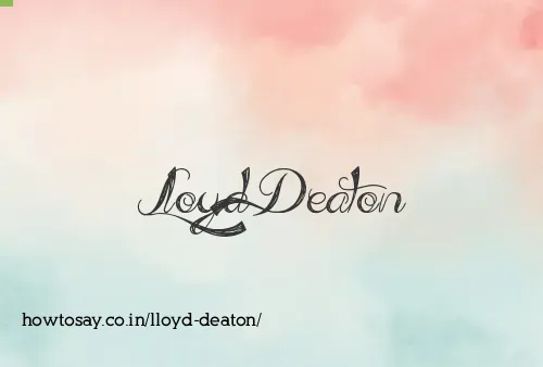 Lloyd Deaton