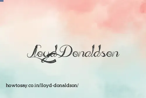 Lloyd Donaldson