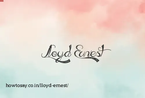 Lloyd Ernest