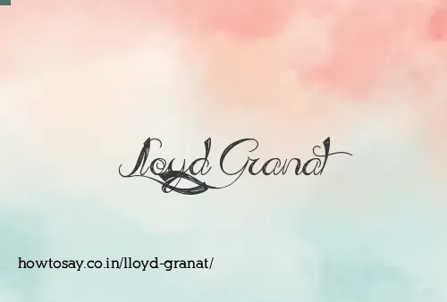 Lloyd Granat