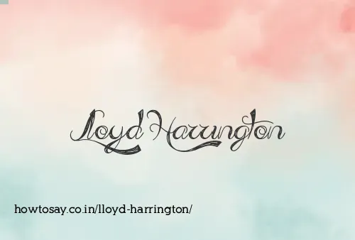 Lloyd Harrington