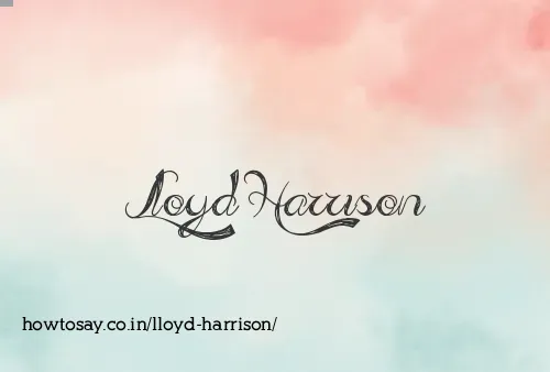 Lloyd Harrison