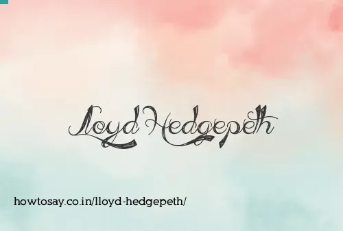 Lloyd Hedgepeth