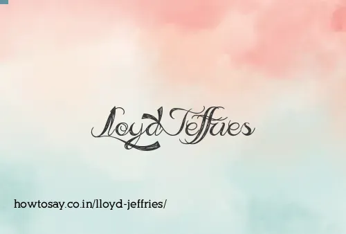 Lloyd Jeffries