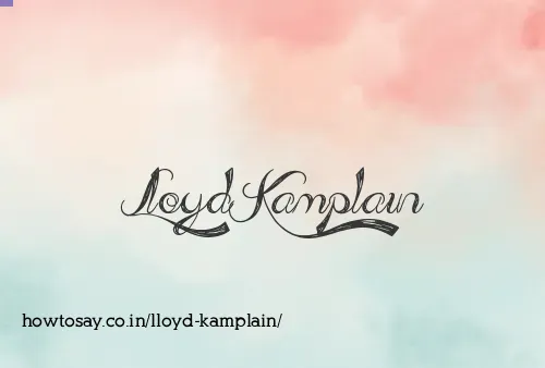 Lloyd Kamplain
