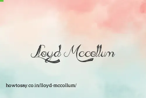 Lloyd Mccollum
