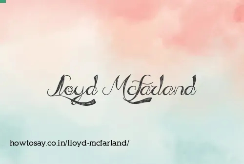 Lloyd Mcfarland