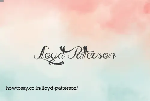 Lloyd Patterson