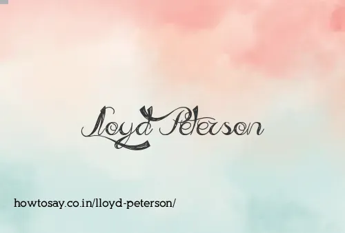 Lloyd Peterson