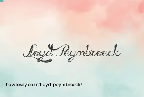 Lloyd Peymbroeck