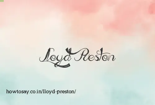 Lloyd Preston