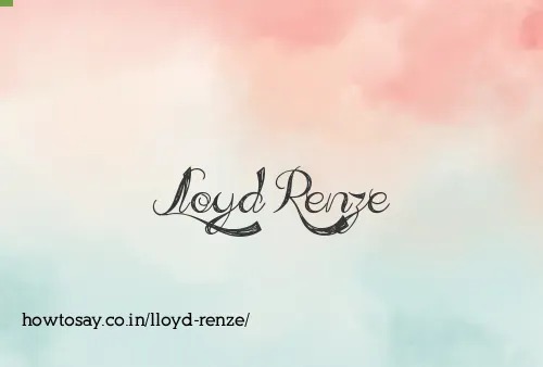 Lloyd Renze
