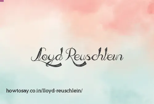 Lloyd Reuschlein