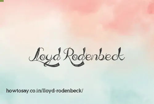 Lloyd Rodenbeck