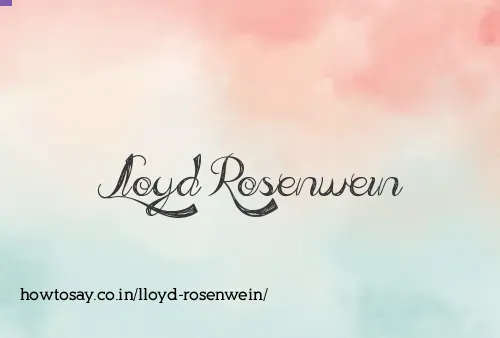 Lloyd Rosenwein