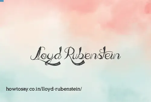 Lloyd Rubenstein