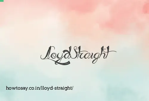 Lloyd Straight