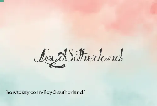 Lloyd Sutherland