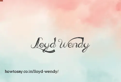 Lloyd Wendy