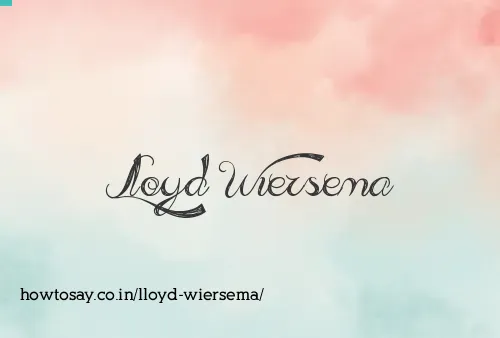 Lloyd Wiersema