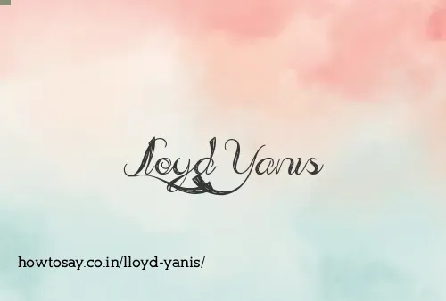 Lloyd Yanis