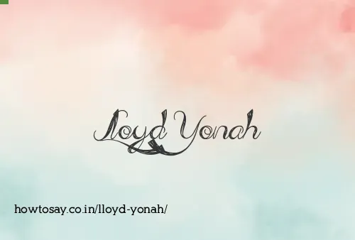 Lloyd Yonah