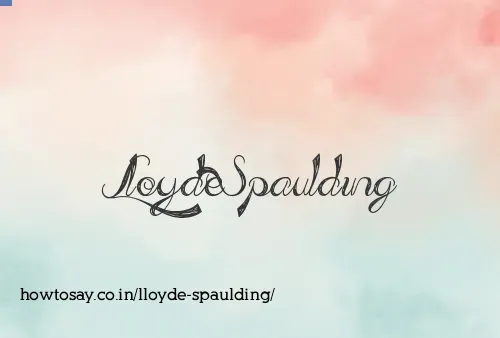 Lloyde Spaulding