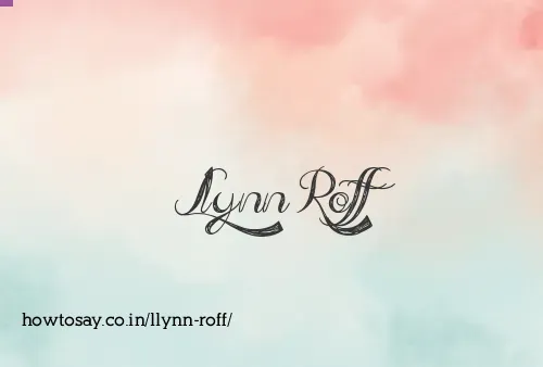 Llynn Roff