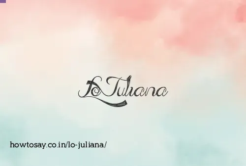 Lo Juliana