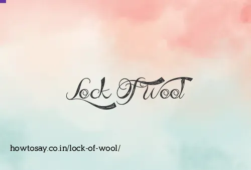 Lock Of Wool