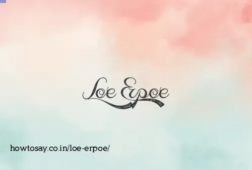 Loe Erpoe