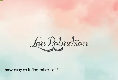 Loe Robertson