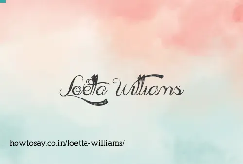 Loetta Williams