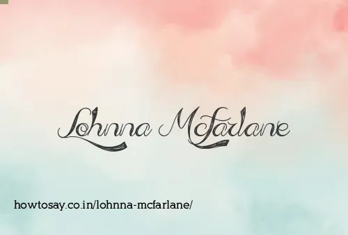 Lohnna Mcfarlane