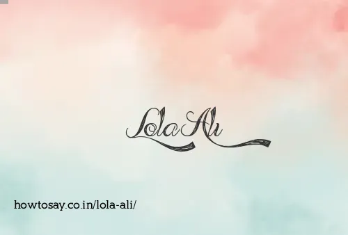 Lola Ali