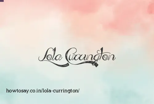 Lola Currington
