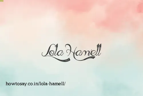 Lola Hamell