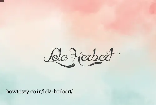 Lola Herbert