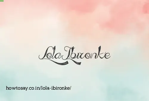 Lola Ibironke