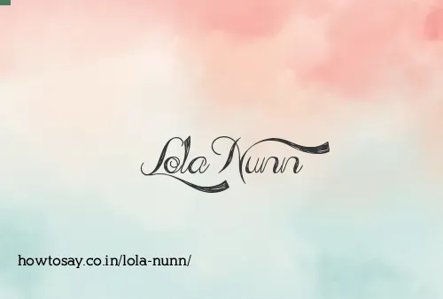 Lola Nunn