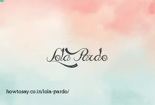 Lola Pardo