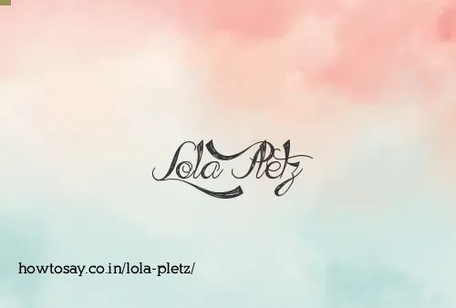 Lola Pletz