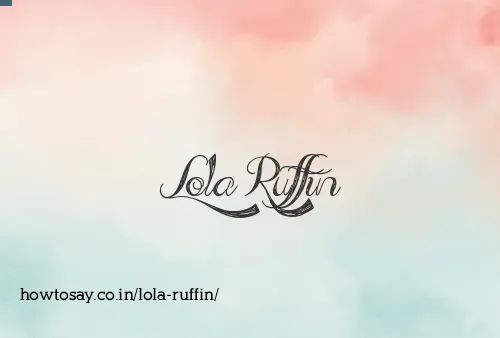 Lola Ruffin